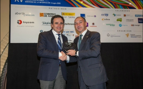 El SAIH del Ebro recibe el Premio Especial “Sociedad de la Información Aragón” 2015